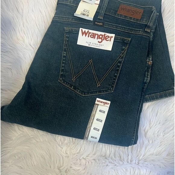WRANGLER Men's Slim Straight Fit Jean male, Carolina Size 40X30 - Picture 5 of 13